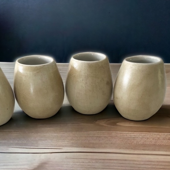 Vintage Ceramarte Brazil German Woman Anheuser-Busch Set of 6 Shot Cups - Picture 5 of 7